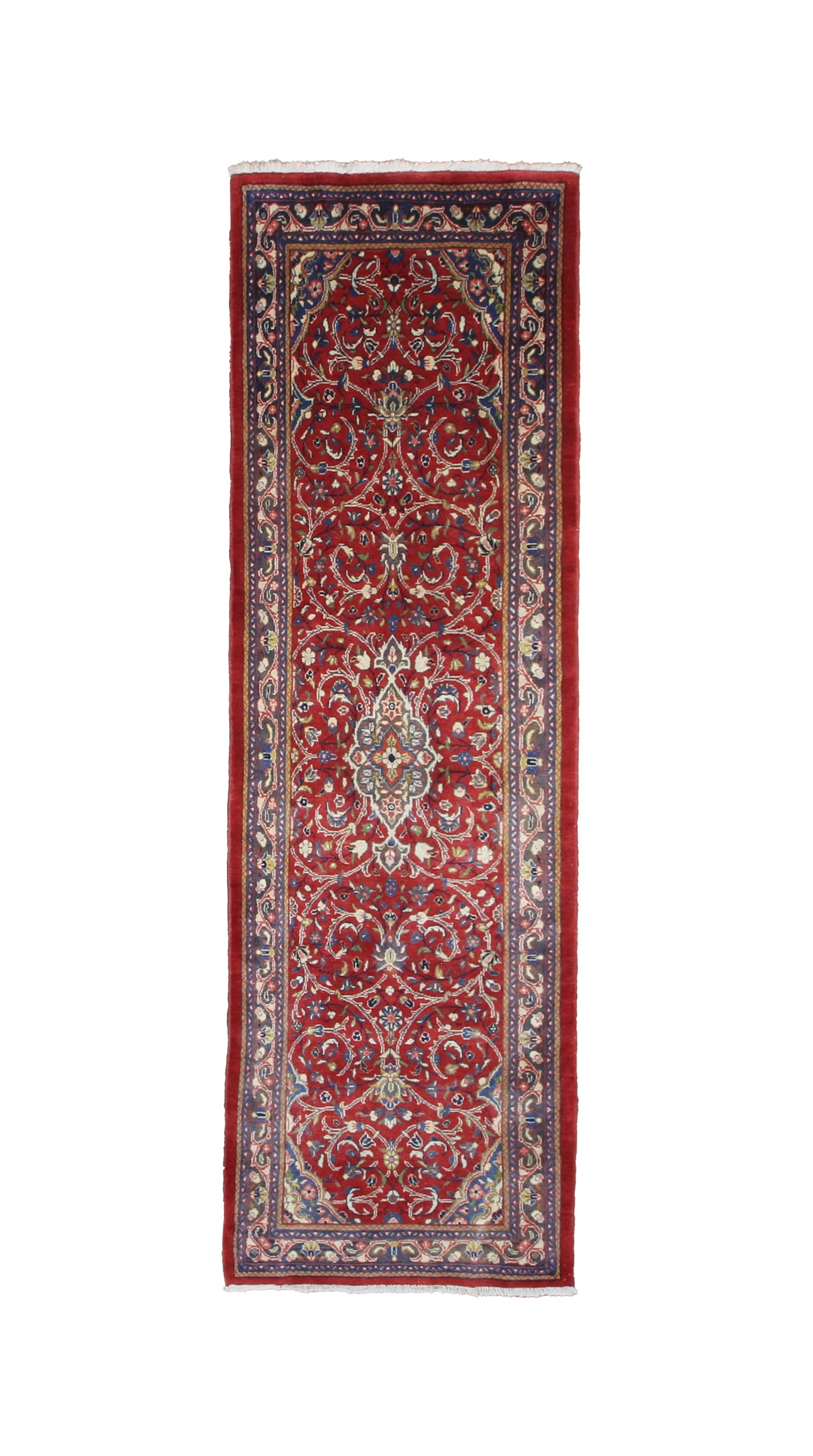 Persian Arak Runner, top view on white background, hand-knotted wool pile. SKU RR 30674.
