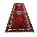 Persian Sarab Runner, lengthwise view, hand-knotted wool with red colouring. SKU RR 30685.