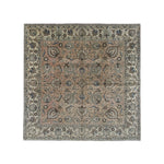 Vintage Marand Tabriz Rug, top view on white background, hand-knotted wool pile. SKU RR 32200.