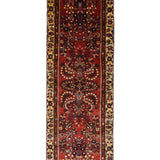 Persian Lilihan Runner, top view on white background, hand-knotted wool pile. SKU RR 32312.