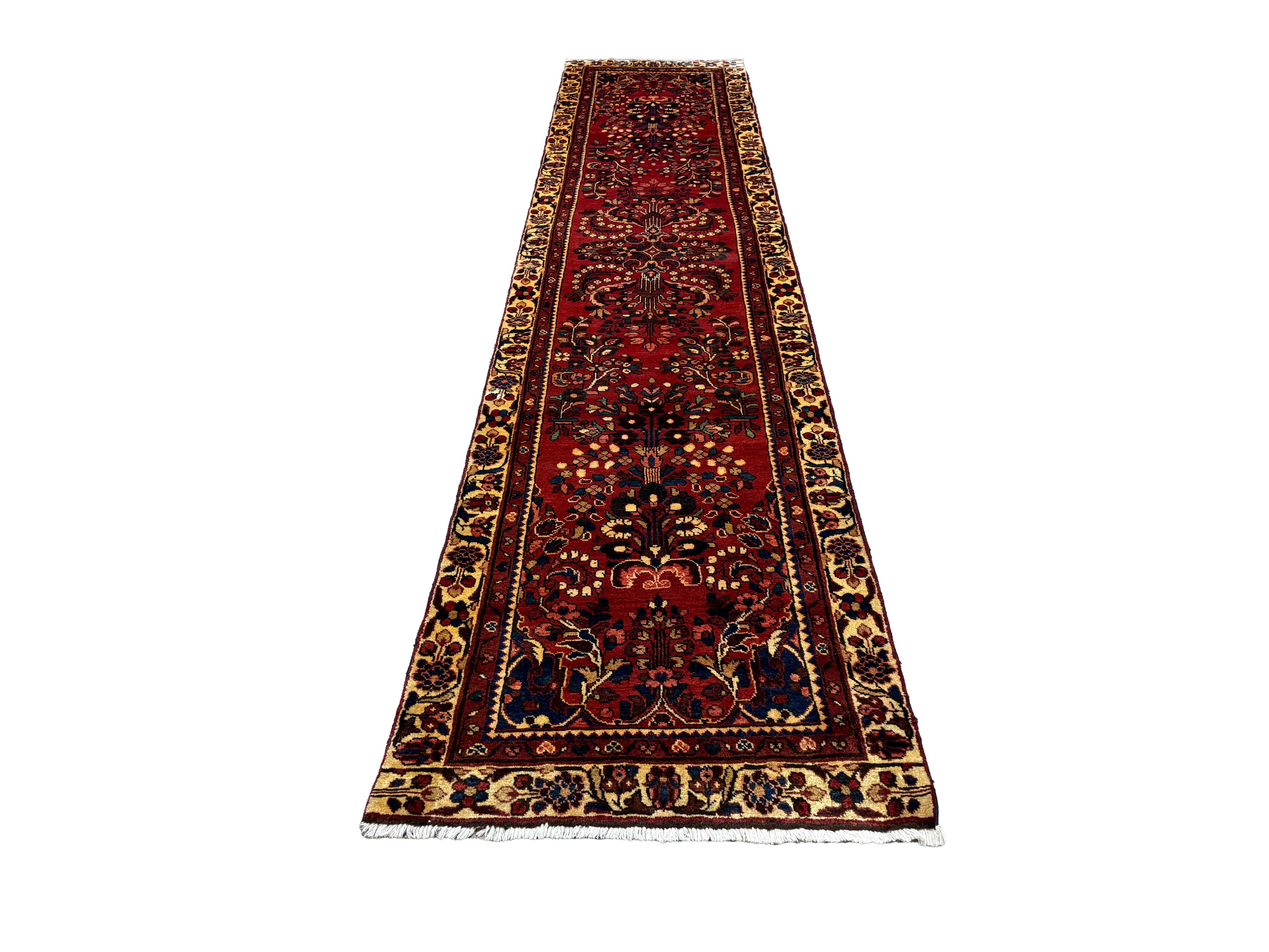 Persian Lilihan Runner, lengthwise view, hand-knotted wool pile. SKU RR 32312.