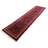 Persian Hosseinabad Hamadan Runner, diagonal full view, hand-knotted wool pile. SKU RR 32337.