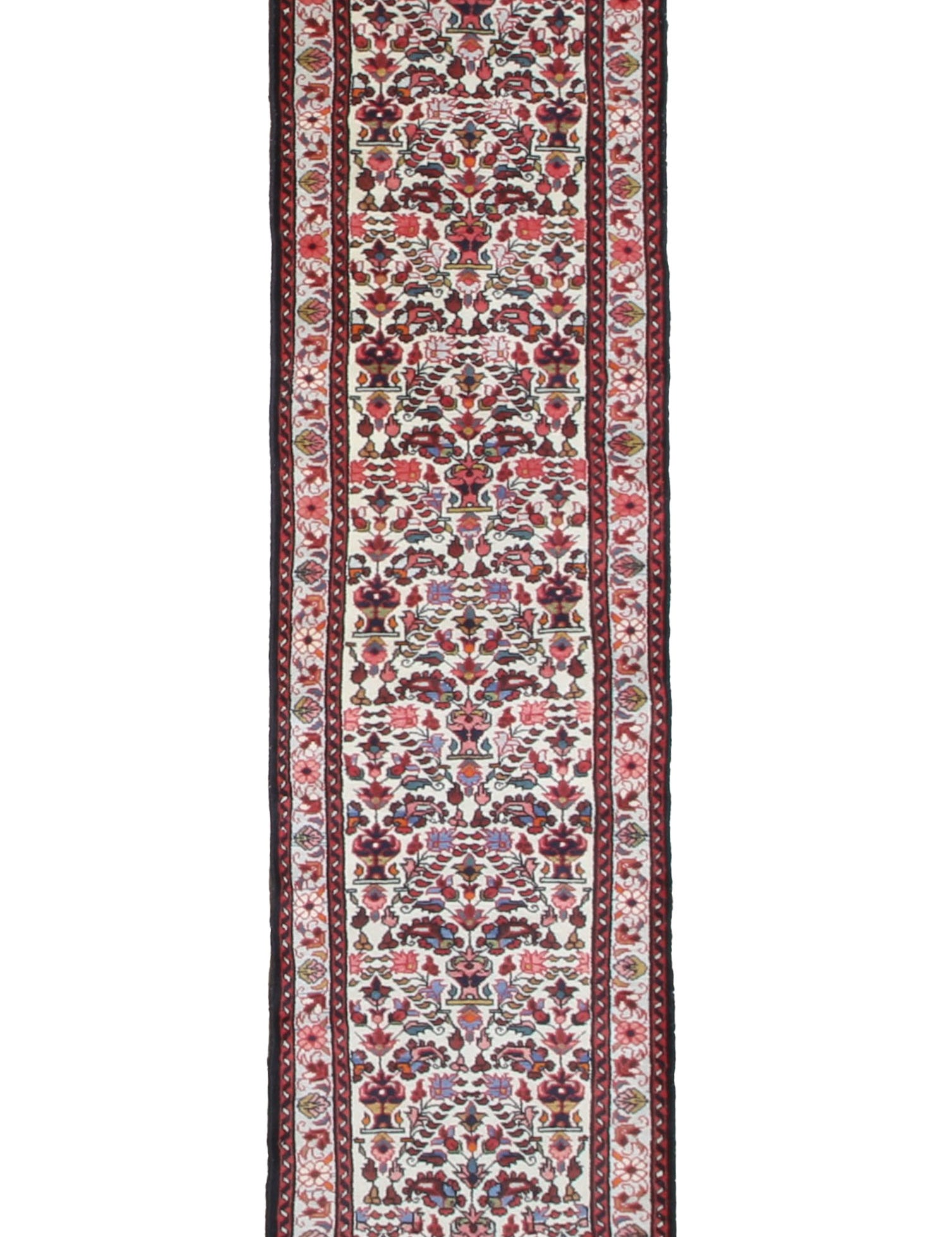 Persian Tafresh Runner, top view on white background, hand-knotted wool pile. SKU RR 32377.