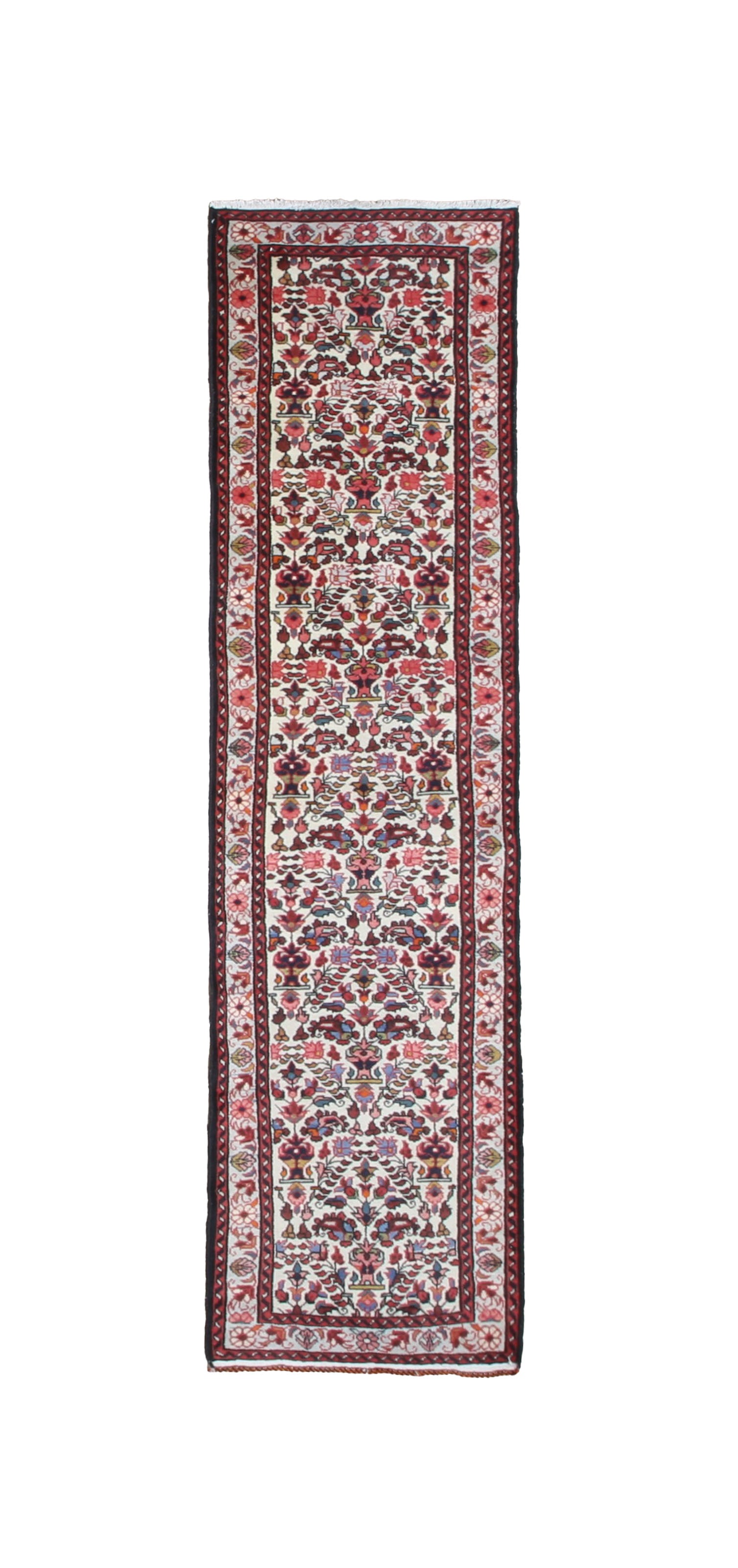 Persian Tafresh Runner, top view on white background, hand-knotted wool pile. SKU RR 32377.