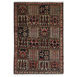 Persian Shalamzar Bakhtiari Rug, top view on white background, hand-knotted wool with red colouring. SKU RR 32416.