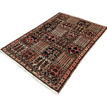 Persian Shalamzar Bakhtiari Rug, diagonal full view, hand-knotted wool with red colouring. SKU RR 32416.