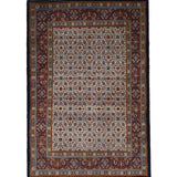 Persian Moud Birjand Rug, top view on white background, hand-knotted wool with beige colouring. SKU RR 32434.