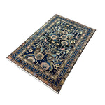 Persian Dargazin Gol Farang Rug, diagonal full view, hand-knotted wool with blue colouring. SKU RR 32487.