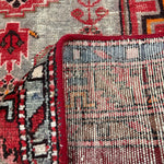 Vintage Zanjan Rug — Large Geometric Medallion on Red with Light Corner Motifs. Original rug photograph; SKU RZ101; source RZ 101 IMG_6657.
