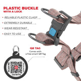 Brown Cotton Dog Harness Eco Friendly Adjustable for Large Dogs L Size 2735 in Rug the Rock