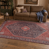 Abadeh Heybatlu Rug — Midnight Blue & Terracotta | 6'7" × 10'0" - Rug the Rock - available
