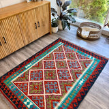 Afghan Chobi Kilim Rug | 4' 3" x 5' 9" - Rug the Rock