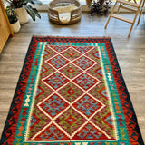 Afghan Chobi Kilim Rug | 4' 3" x 5' 9" - Rug the Rock