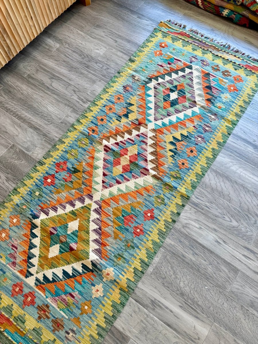 Afghan Chobi Kilim Runner | 2' 6" x 6' 7" - Rug the Rock