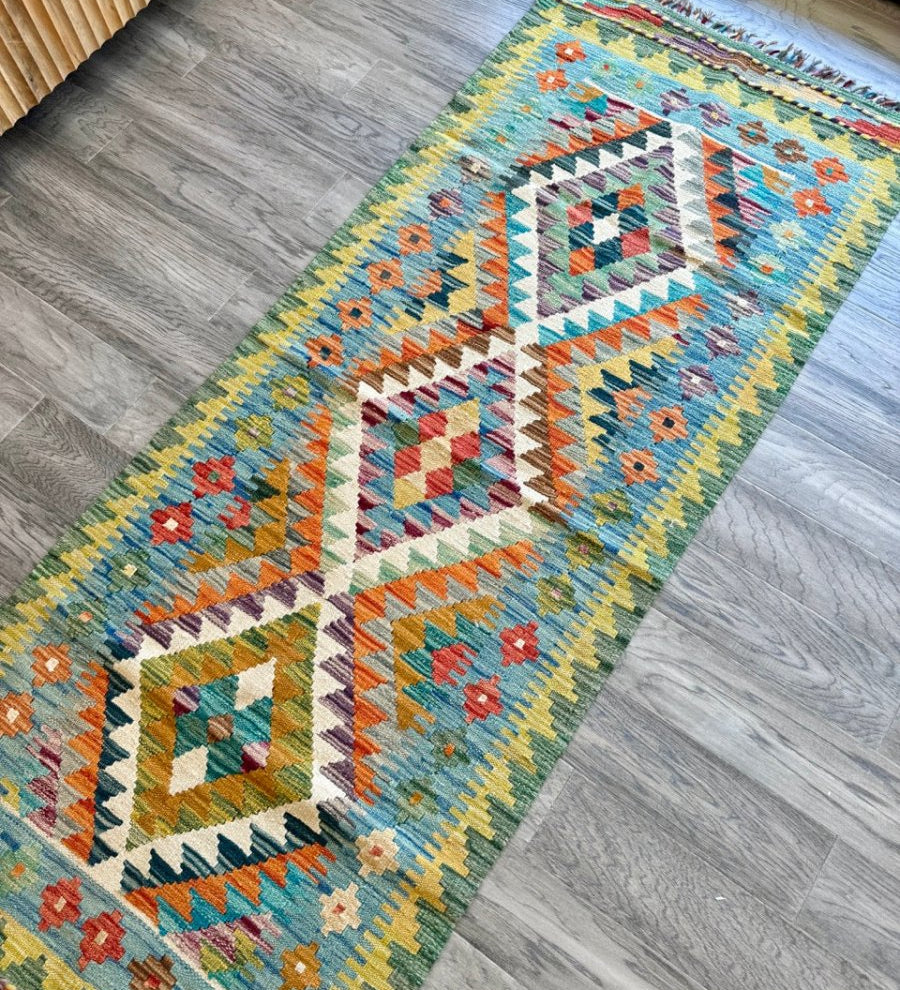 Afghan Chobi Kilim Runner | 2' 6" x 6' 7" - Rug the Rock