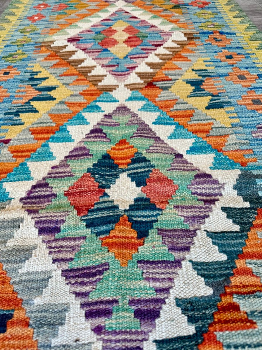 Afghan Chobi Kilim Runner | 2' 6" x 6' 7" - Rug the Rock