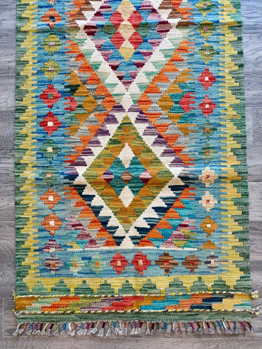 Afghan Chobi Kilim Runner | 2' 6" x 6' 7" - Rug the Rock