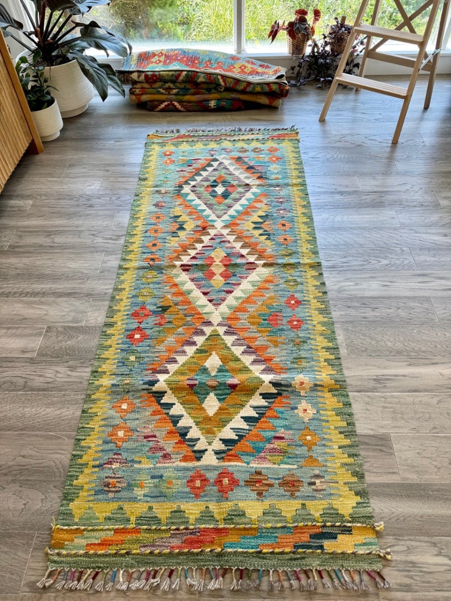 Afghan Chobi Kilim Runner | 2' 6" x 6' 7" - Rug the Rock