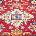 Pattern detail of red & ivory Kazak-inspired wool rug 21989.