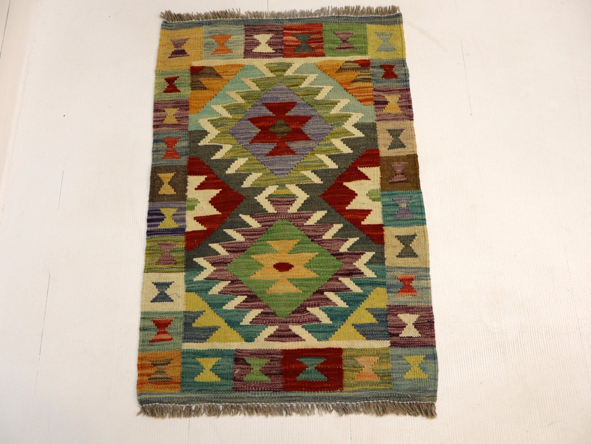 Afghan Maimana Kilim Rug | 1' 11" x 2' 11" - Rug the Rock - available