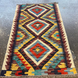 Afghan Maimana Kilim Rug | 2' 1" x 3' 3" - Rug the Rock - available