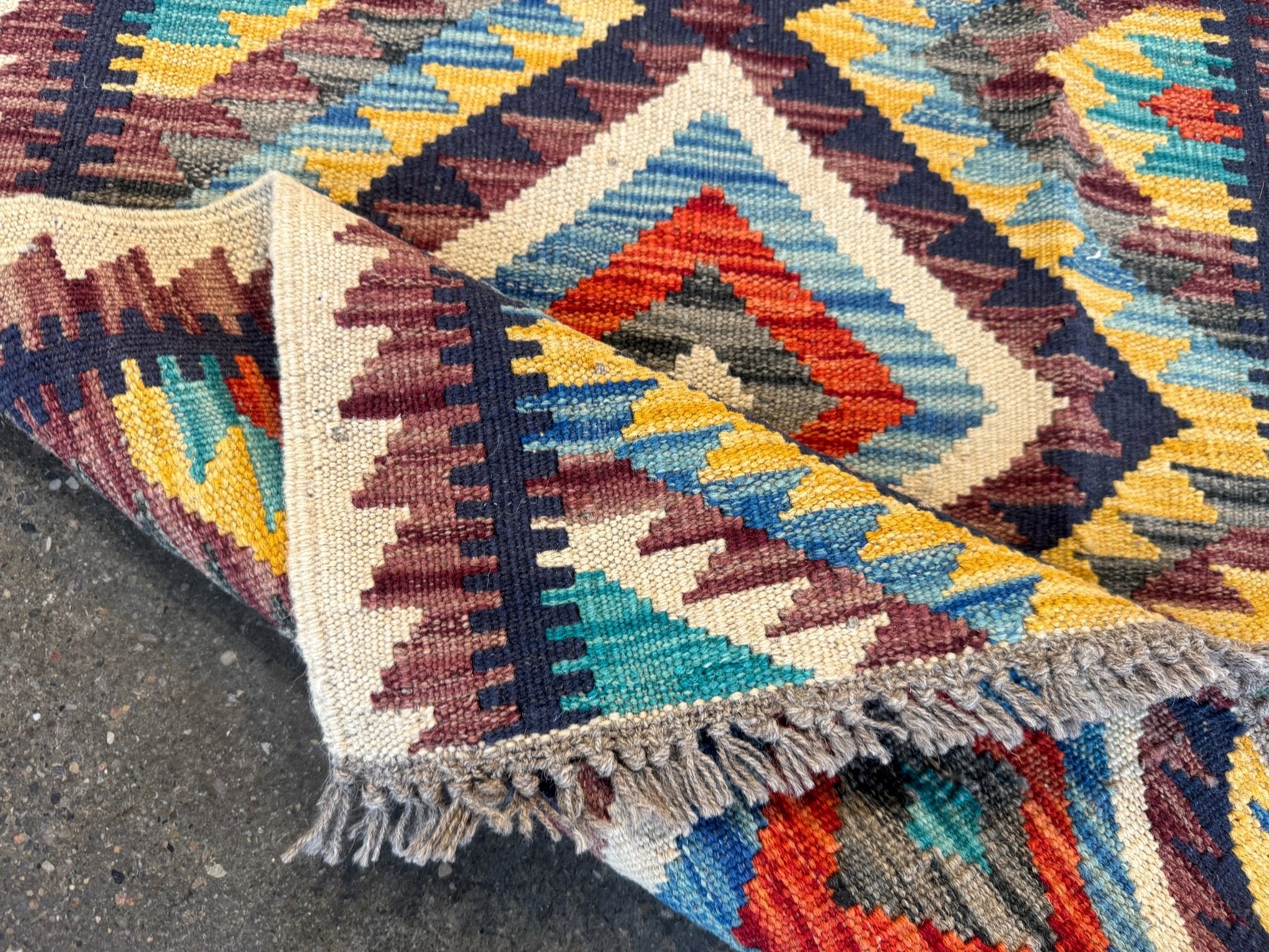 Afghan Maimana Kilim Rug | 2' 1" x 3' 3" - Rug the Rock - available