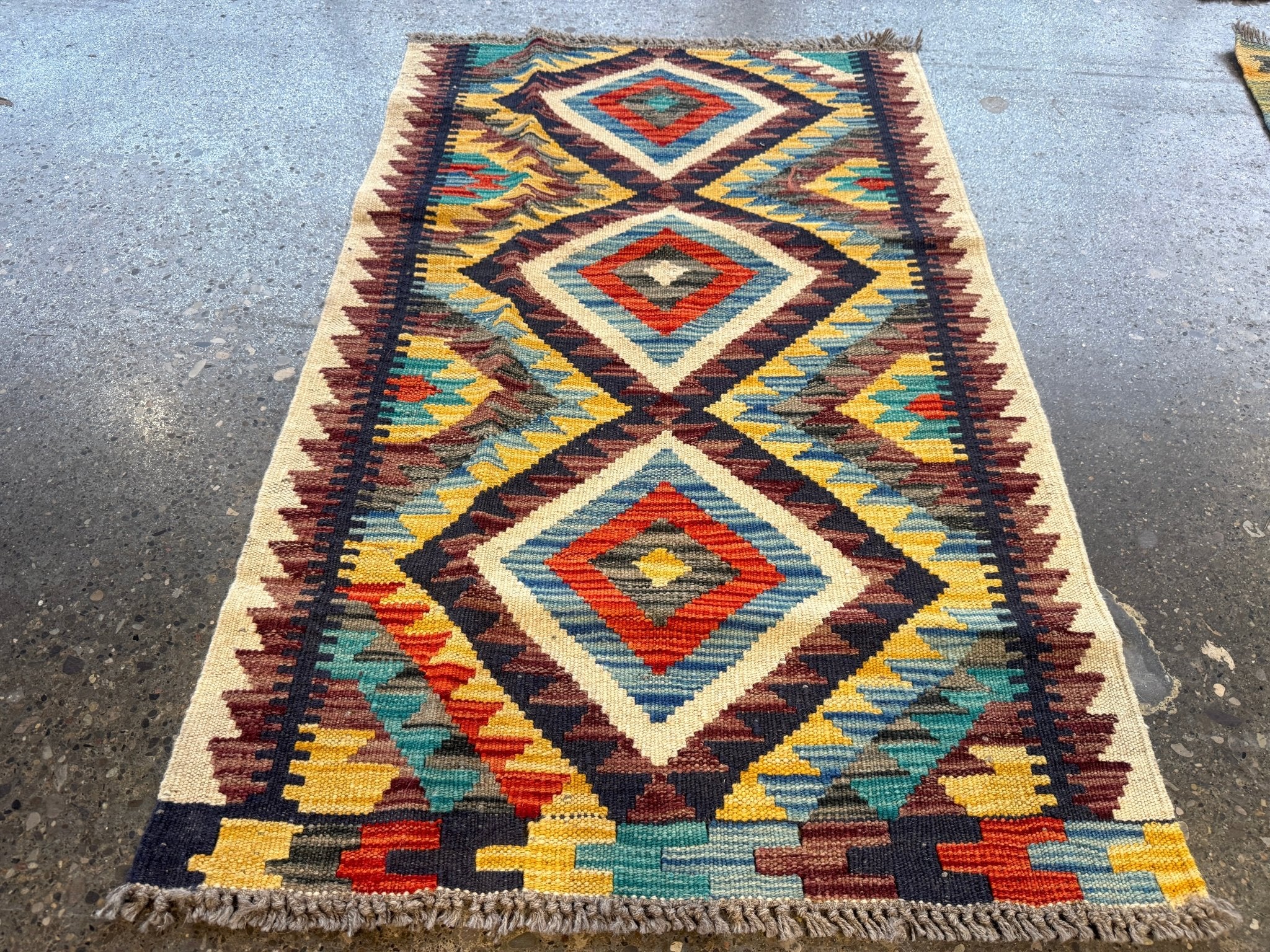 Afghan Maimana Kilim Rug | 2' 1" x 3' 3" - Rug the Rock - available