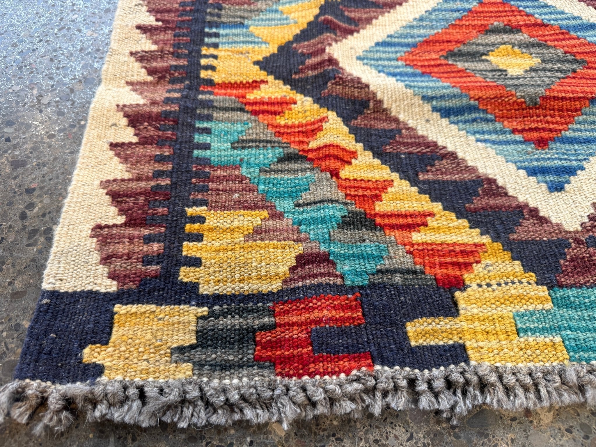 Afghan Maimana Kilim Rug | 2' 1" x 3' 3" - Rug the Rock - available
