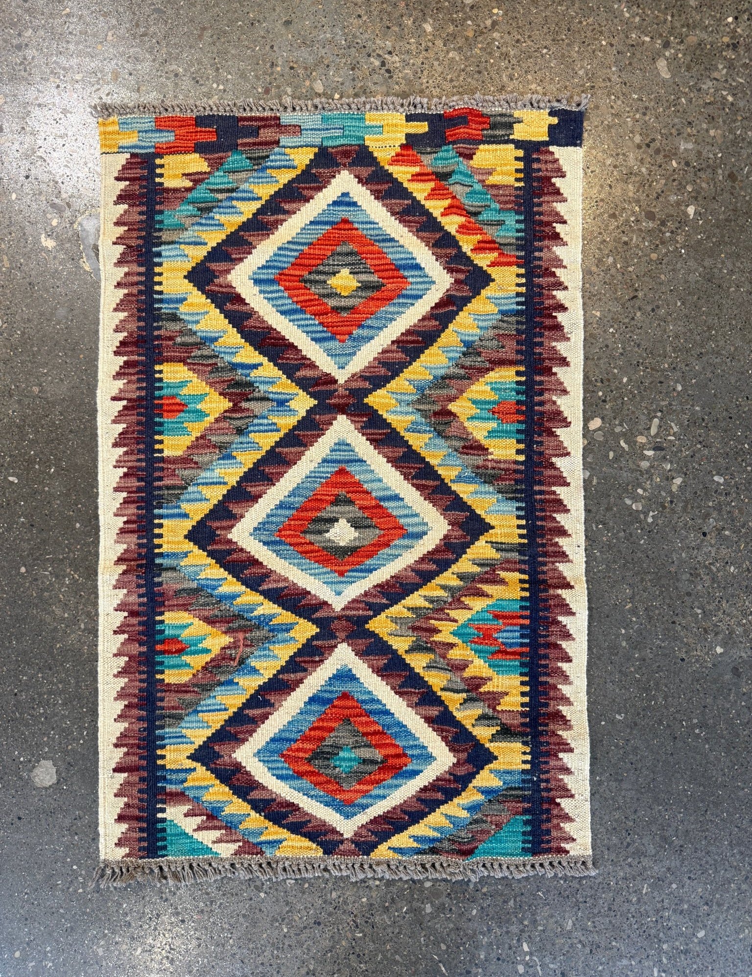 Afghan Maimana Kilim Rug | 2' 1" x 3' 3" - Rug the Rock - available
