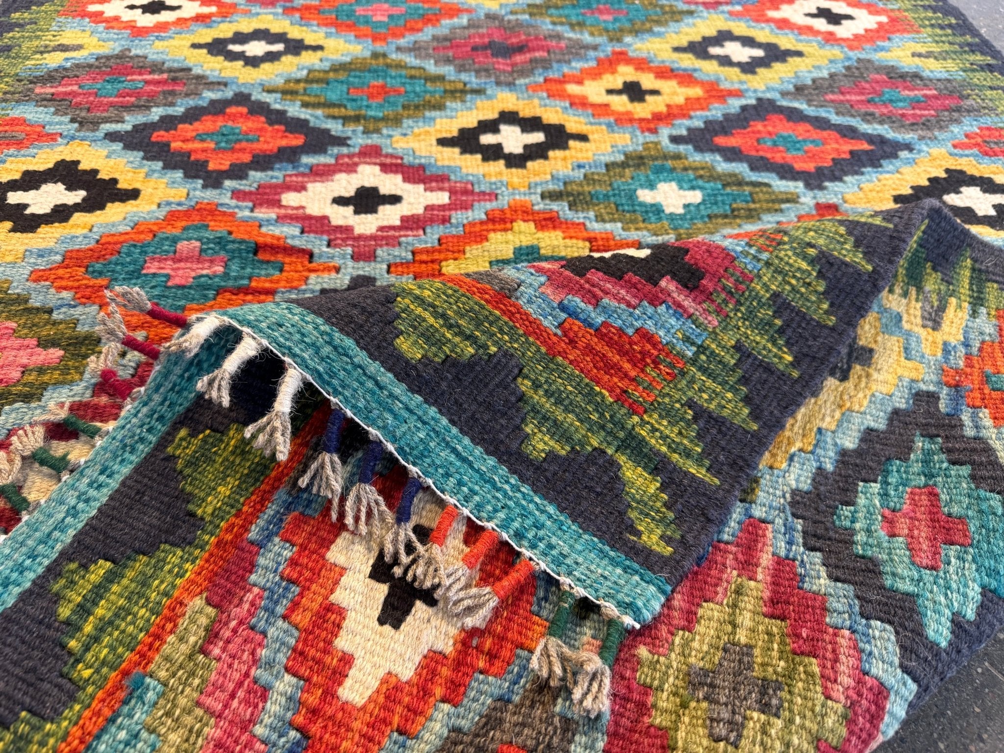 Afghan Maimana Kilim Rug | 2' 10" x 4' 5" - Rug the Rock - available