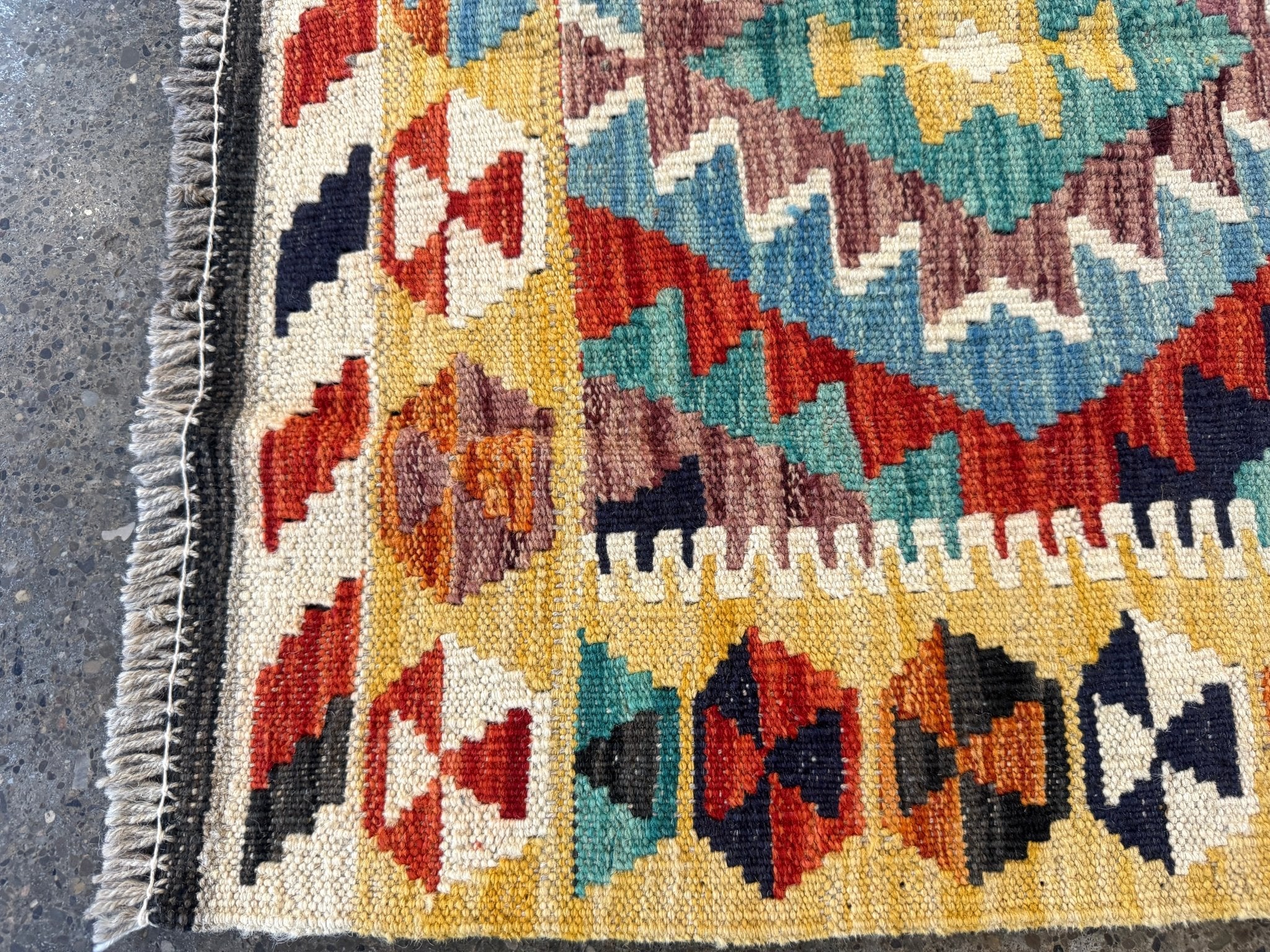Afghan Maimana Kilim Rug | 2' 2" x 2' 10" - Rug the Rock - available