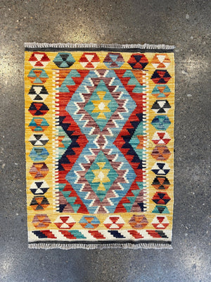Afghan Maimana Kilim Rug | 2' 2" x 2' 10"