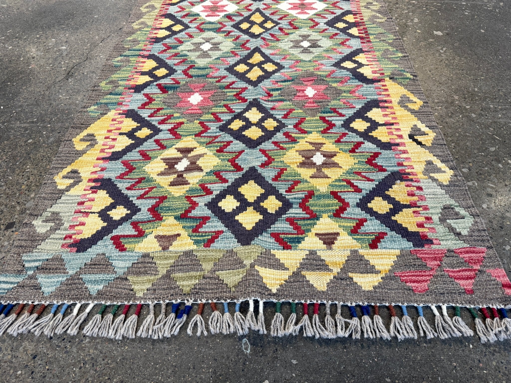 Afghan Maimana Kilim Rug | 2' 8" x 6' 3" - Rug the Rock - available