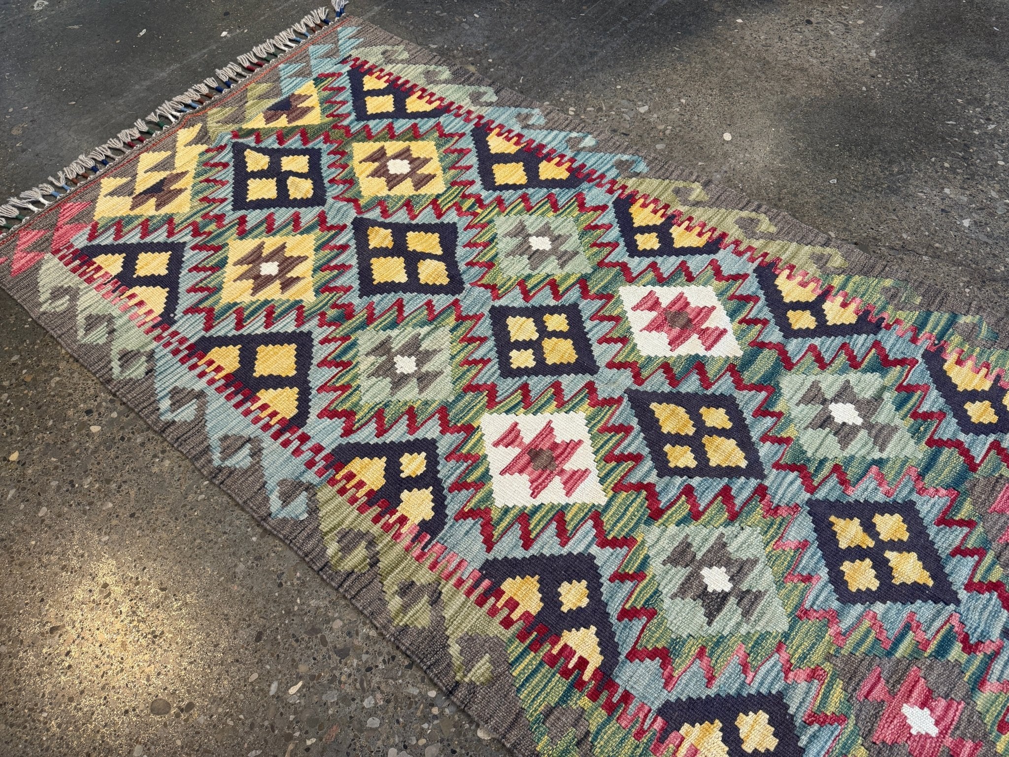 Afghan Maimana Kilim Rug | 2' 8" x 6' 3" - Rug the Rock - available