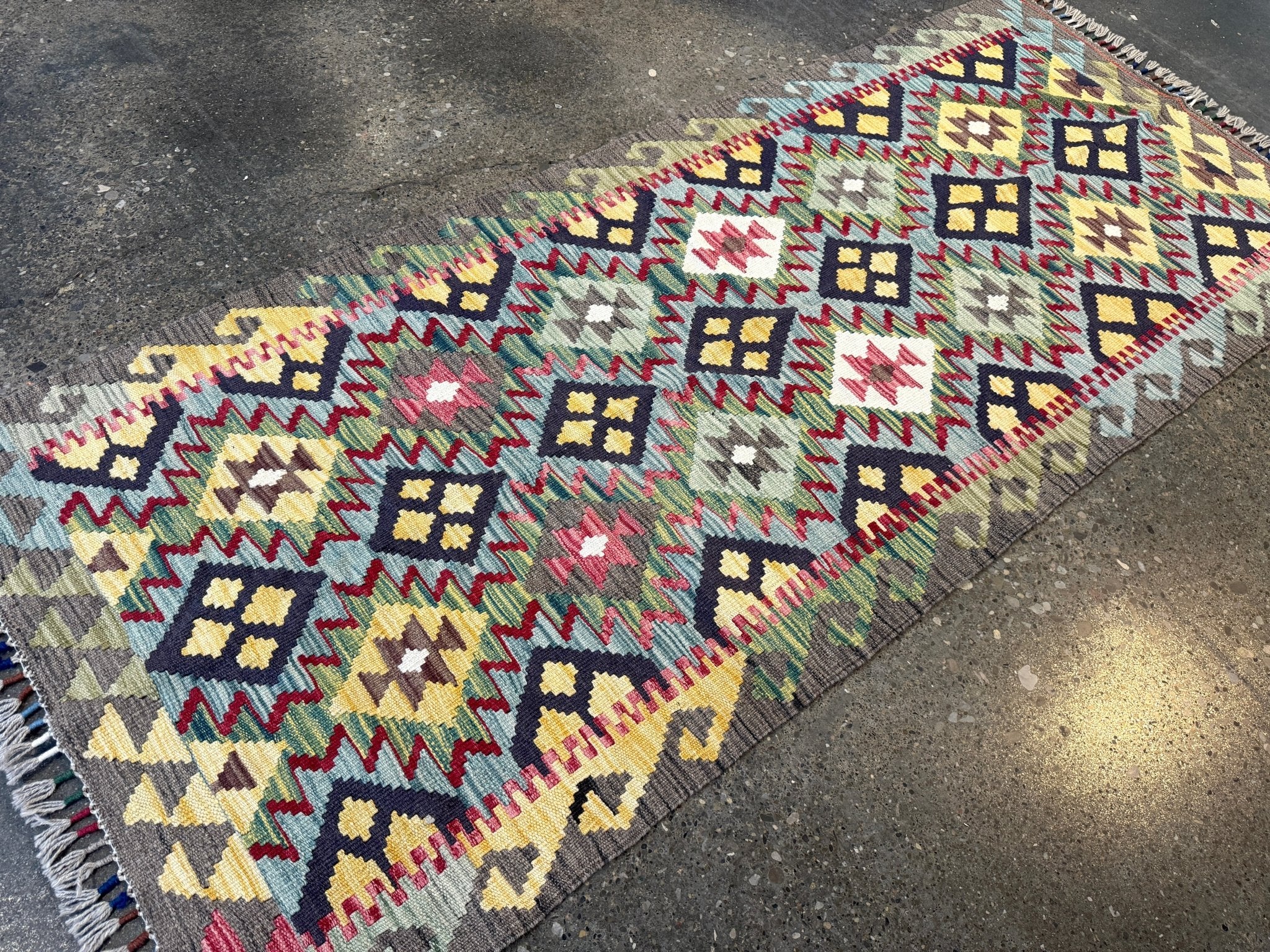 Afghan Maimana Kilim Rug | 2' 8" x 6' 3" - Rug the Rock - available