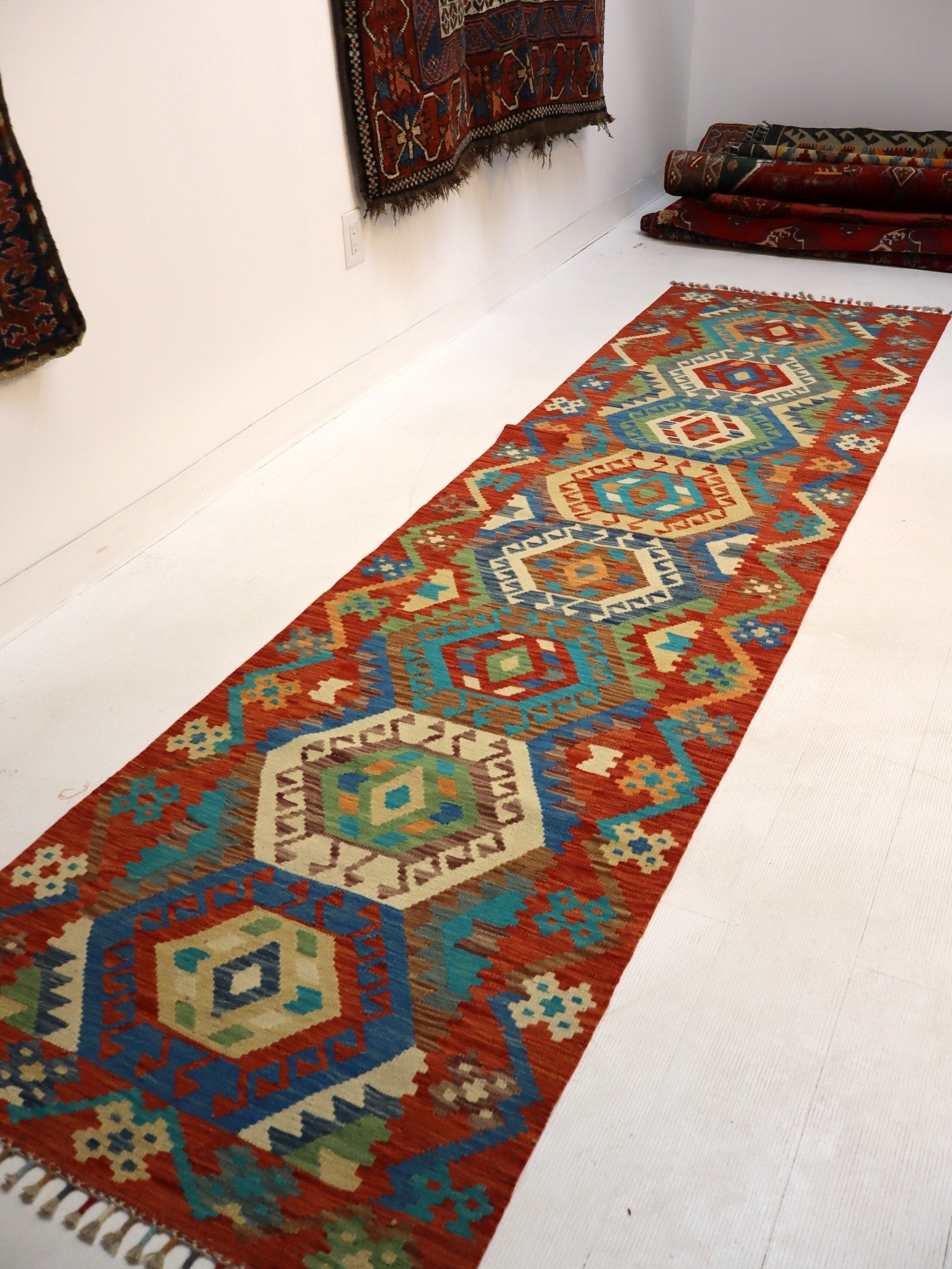 Afghan Maimana Kilim Rug | 2' 9" x 10' 2" - Rug the Rock - available