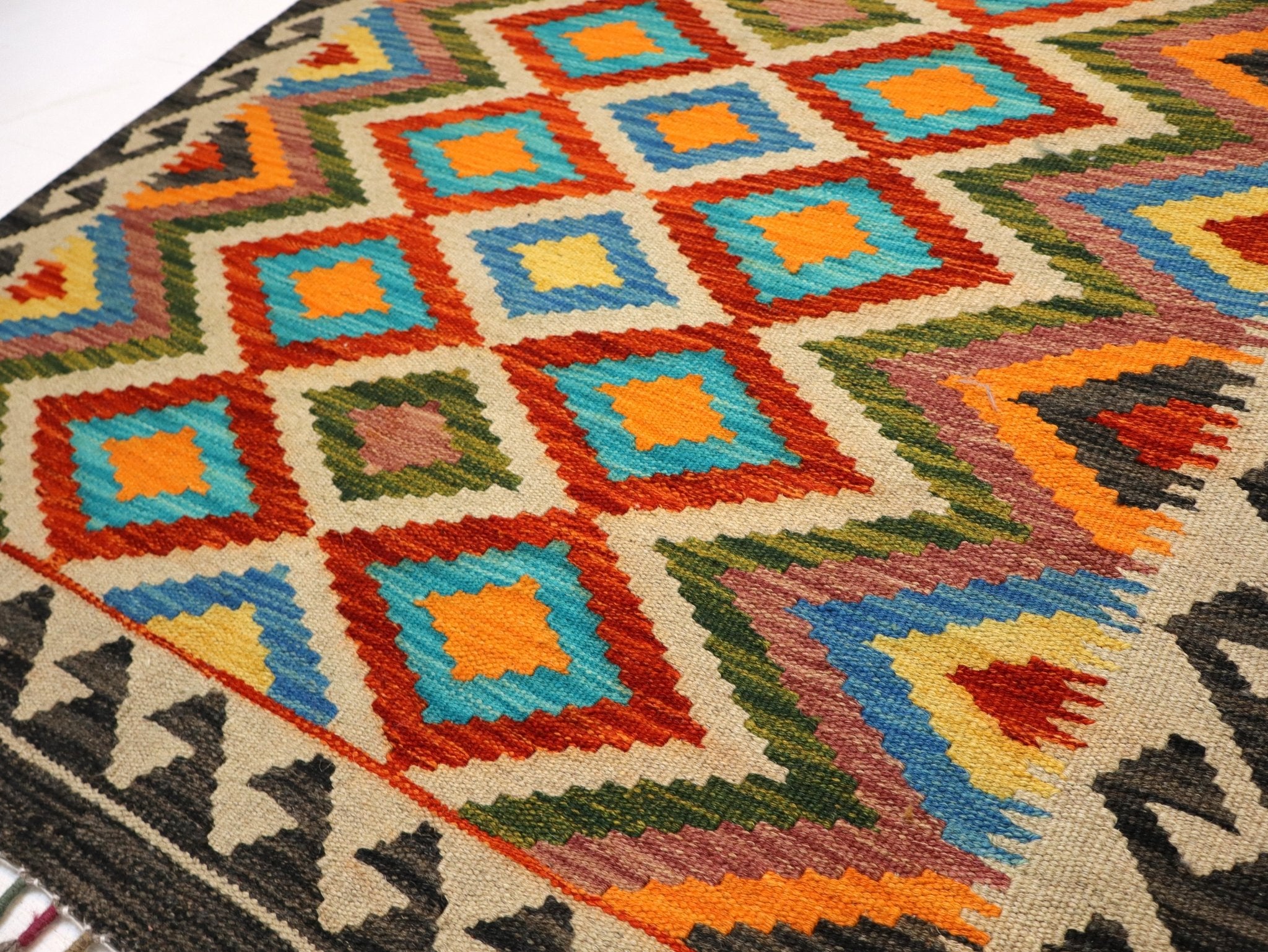 Afghan Maimana Kilim Rug | 3' 4" x 5' - Rug the Rock - available