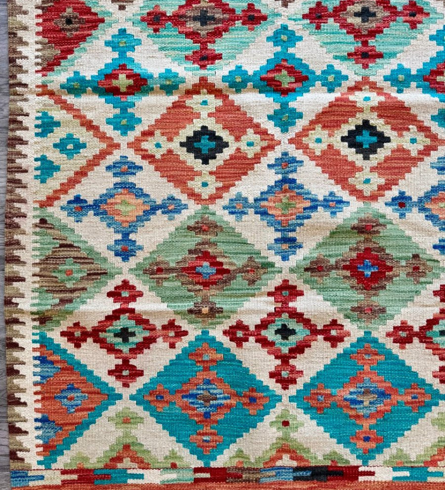 Afghan Maimana Kilim Rug | 3' 5" x 5' 1" - Rug the Rock