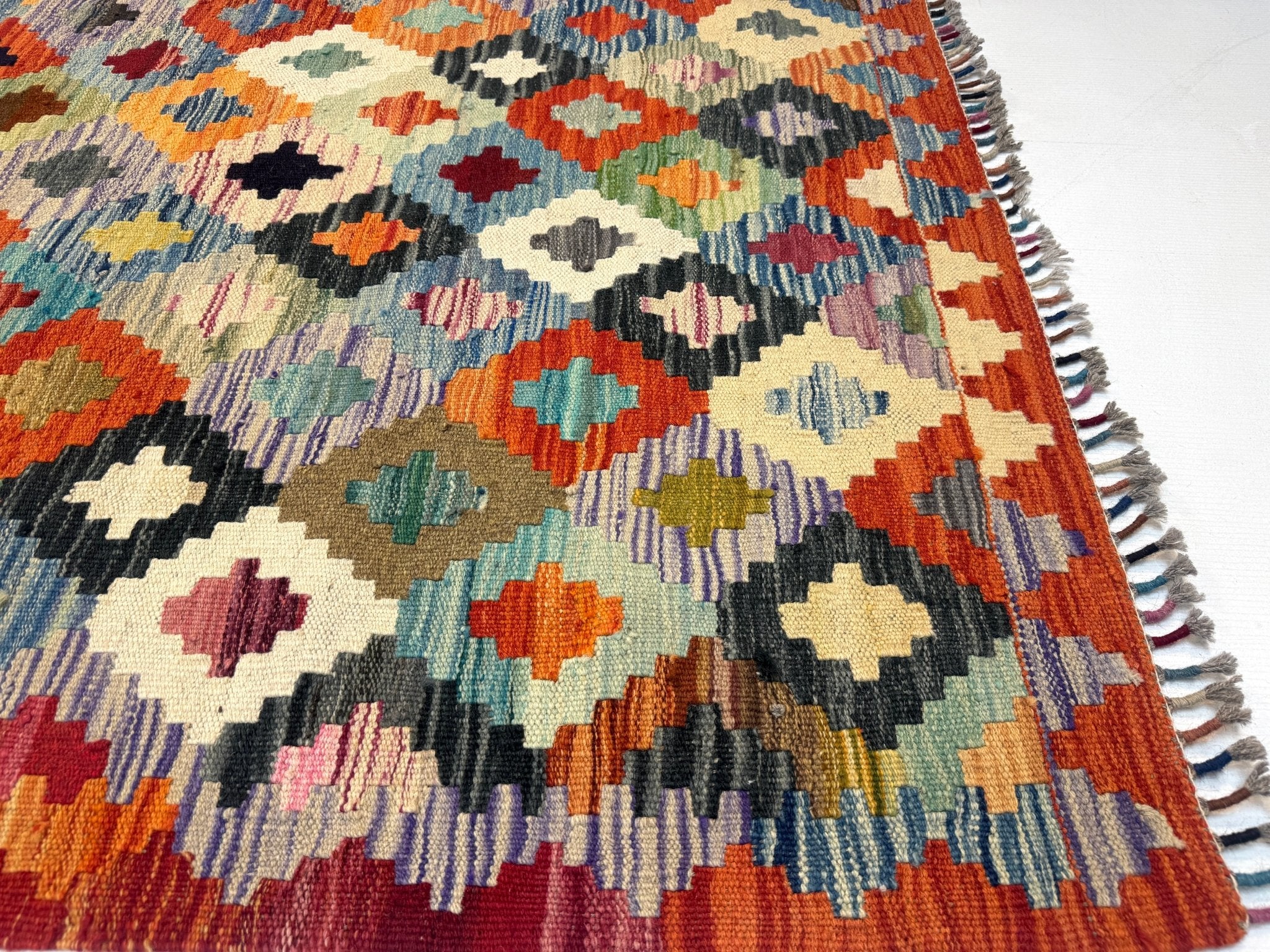 Afghan Maimana Kilim Rug | 3' 5" x 6' 8" - Rug the Rock - available