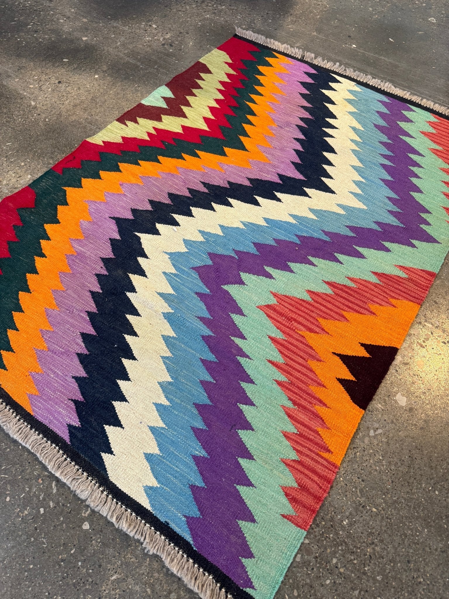 Afghan Maimana Kilim Rug | 3' 6" x 5' - Rug the Rock - available