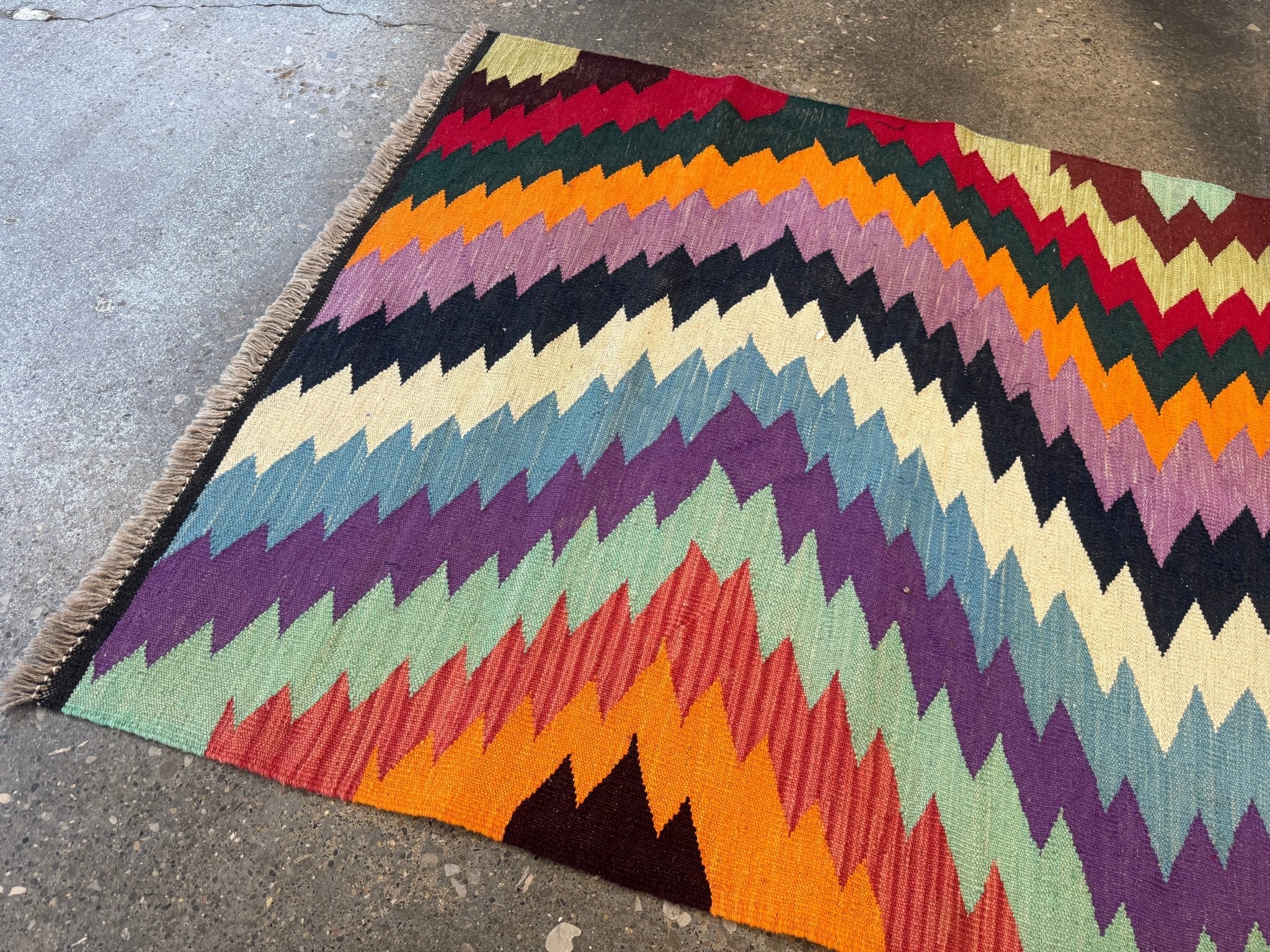 Afghan Maimana Kilim Rug | 3' 6" x 5' - Rug the Rock - available