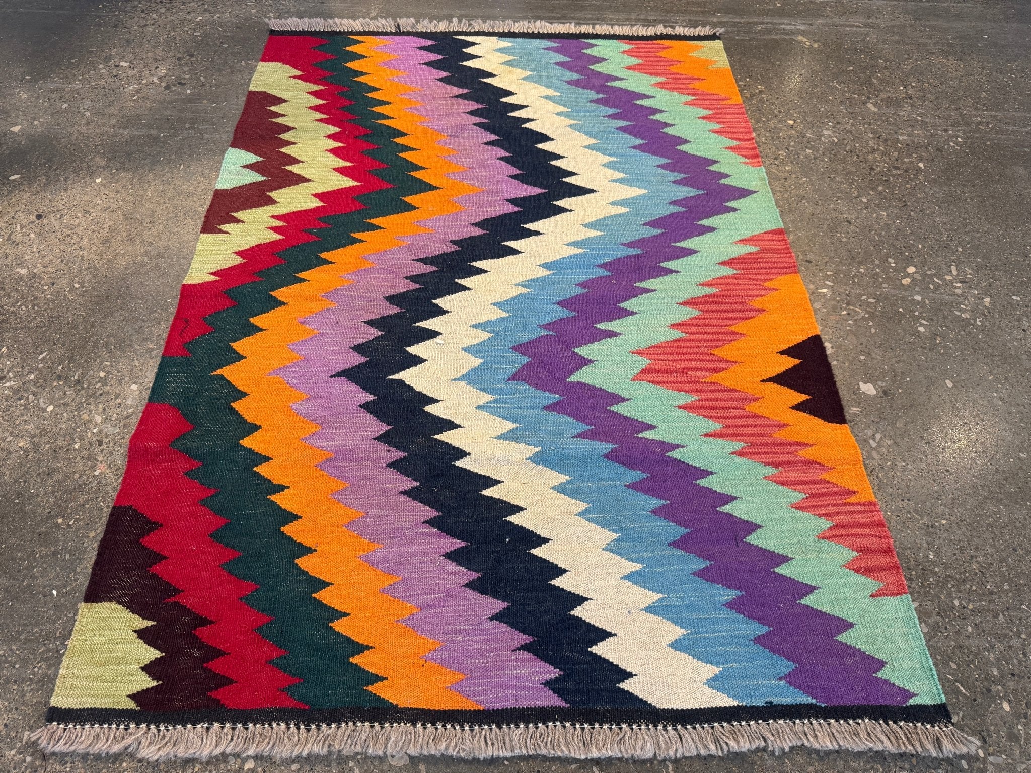 Afghan Maimana Kilim Rug | 3' 6" x 5' - Rug the Rock - available