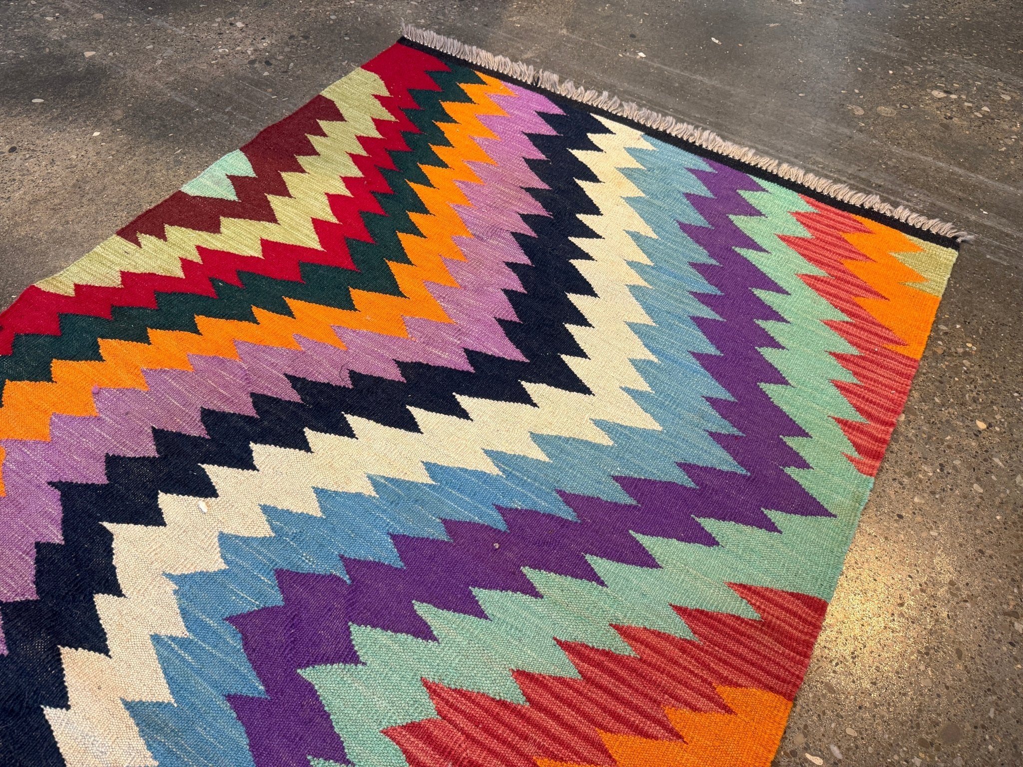 Afghan Maimana Kilim Rug | 3' 6" x 5' - Rug the Rock - available