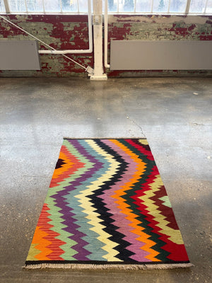 Afghan Maimana Kilim Rug | 3' 6" x 5'
