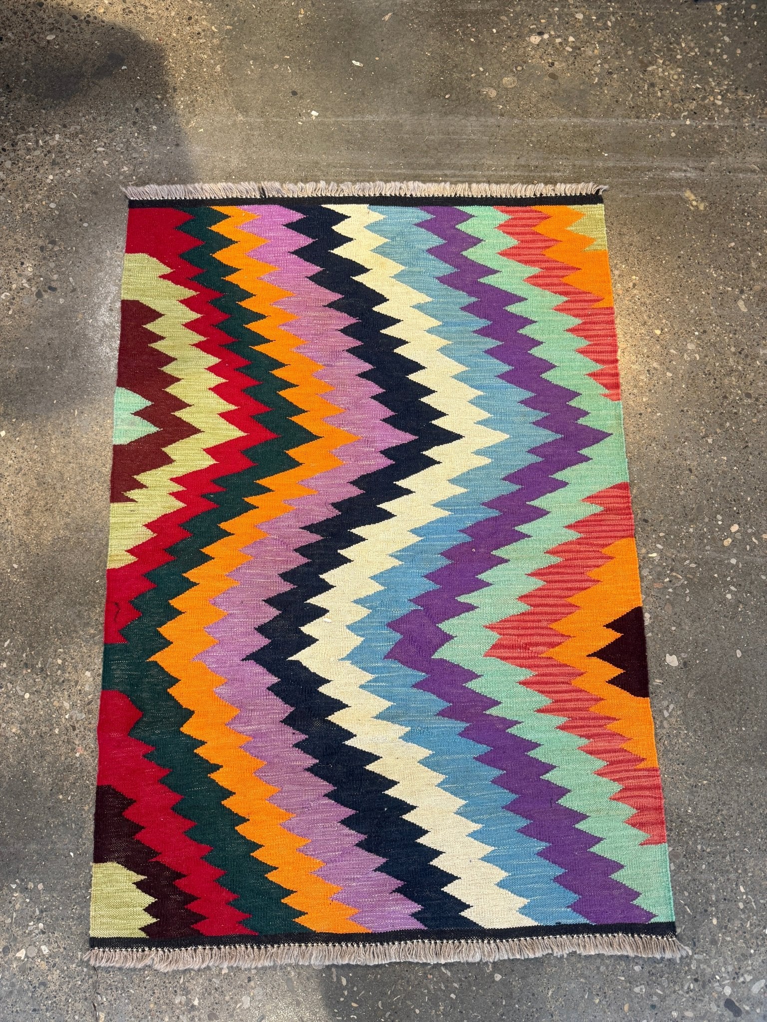 Afghan Maimana Kilim Rug | 3' 6" x 5' - Rug the Rock - available