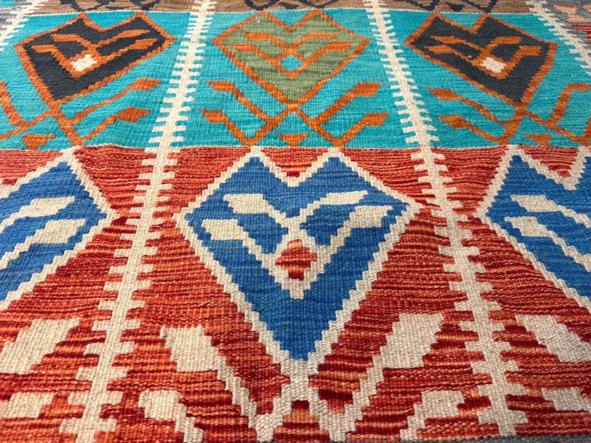 Afghan Maimana Kilim Rug | 4' 1" x 5' 9" - Rug the Rock - available