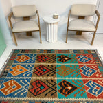 Afghan Maimana Kilim Rug | 4' 1" x 5' 9" - Rug the Rock - available