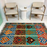 Afghan Maimana Kilim Rug | 4' 1" x 5' 9" - Rug the Rock - available