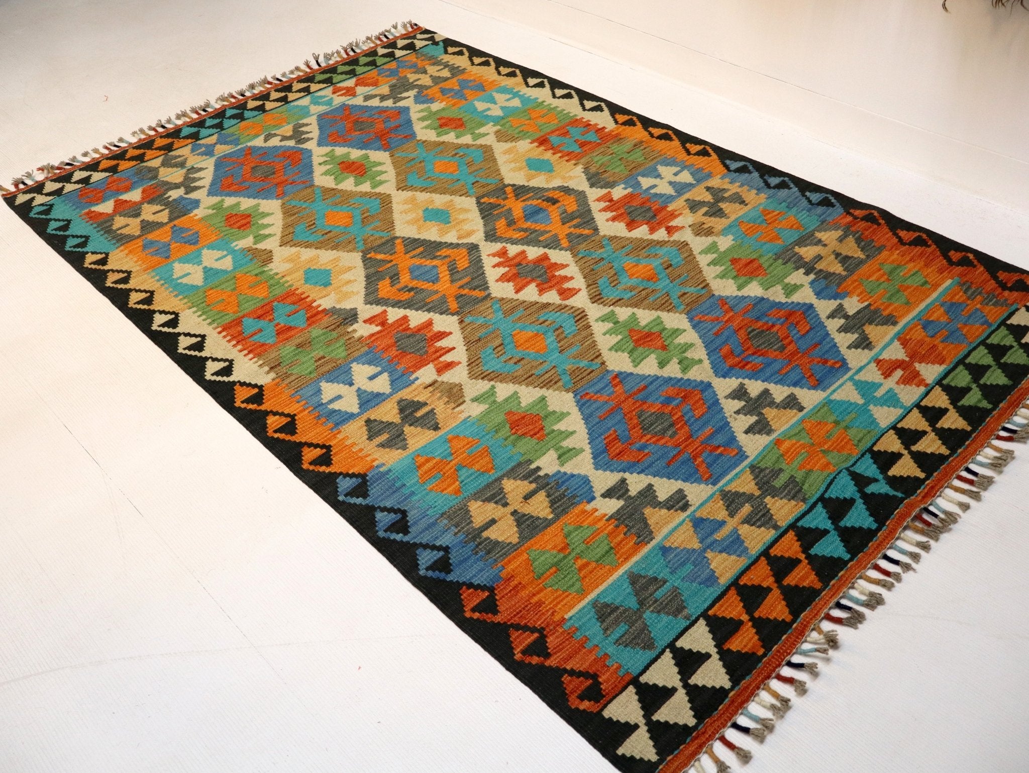 Afghan Maimana Kilim Rug | 4' 2" x 6' 6" - Rug the Rock - available