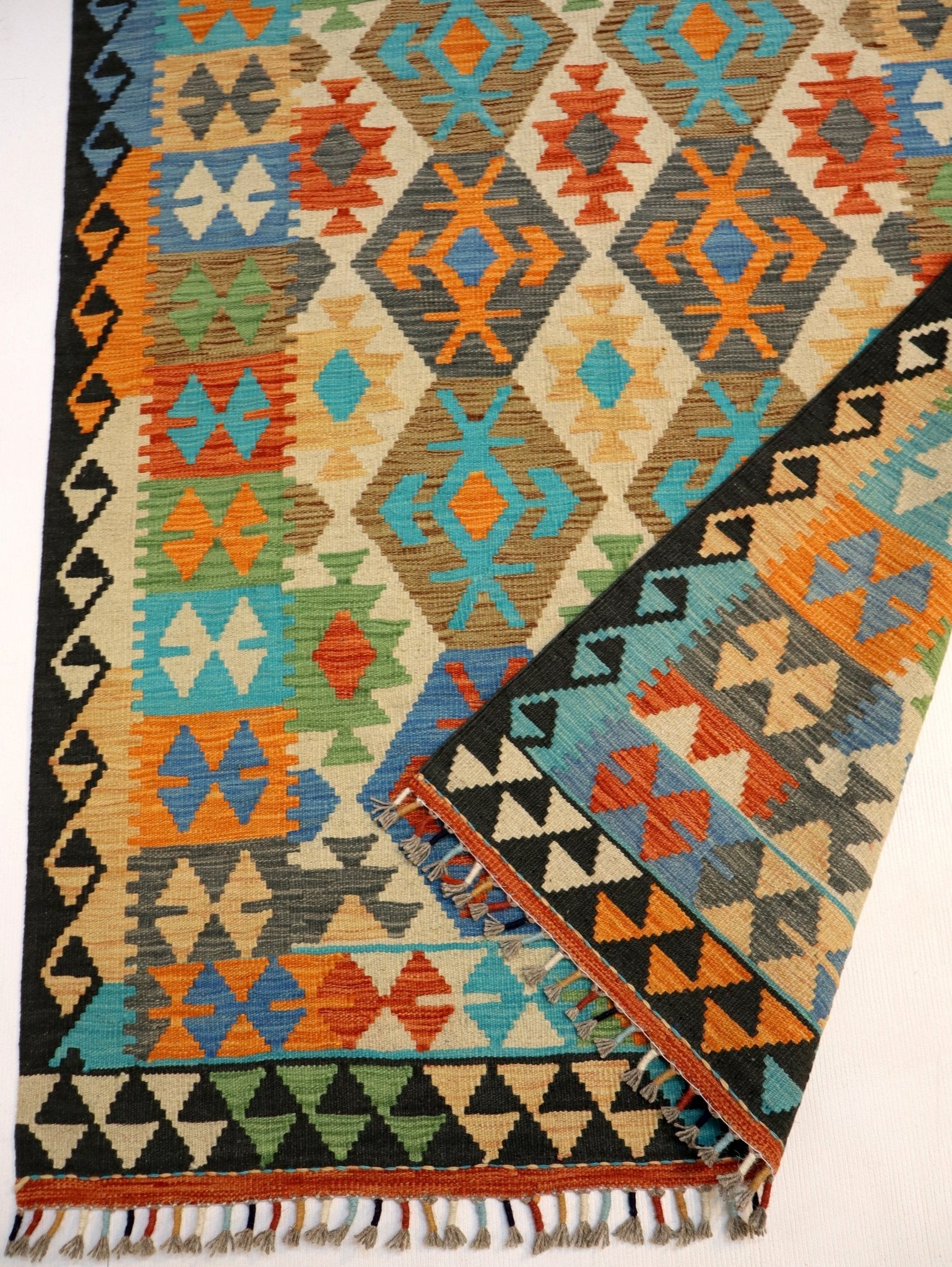 Afghan Maimana Kilim Rug | 4' 2" x 6' 6" - Rug the Rock - available